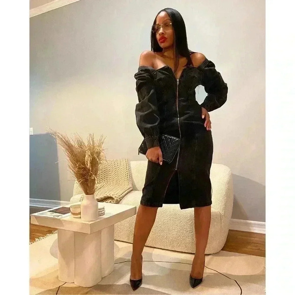 NWT Future Collective Jean Dress - Picture 4 of 8